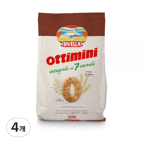 디벨라 오띠미니 체레알리 통밀 과자, 300g, 4개