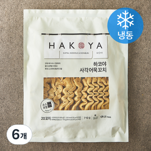 하코야 사각어묵꼬치 (냉동), 710g, 6개