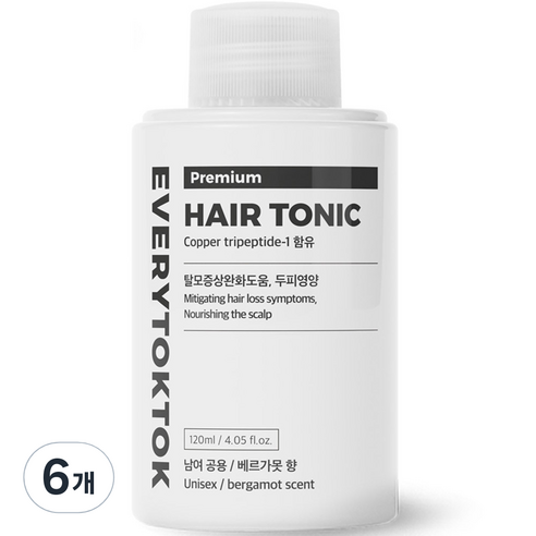 에브리톡톡 헤어토닉 리필, 6개, 120ml