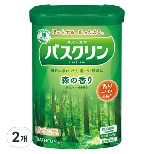 바스크린 산림 입욕파우더 숲의향기, 600g, 2개