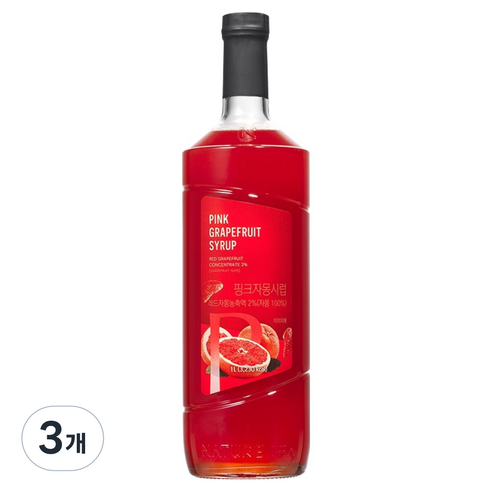 네이쳐티 핑크자몽시럽, 1L, 3개