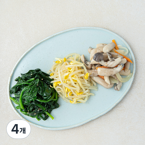 식탁위의사계 가정식 모둠나물 3종, 200g, 4개