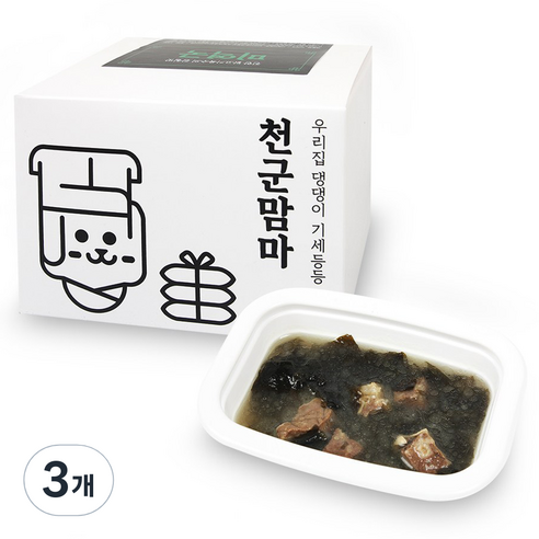 천군맘마 강아지 보양식 파우치, 미역국, 360g, 3개