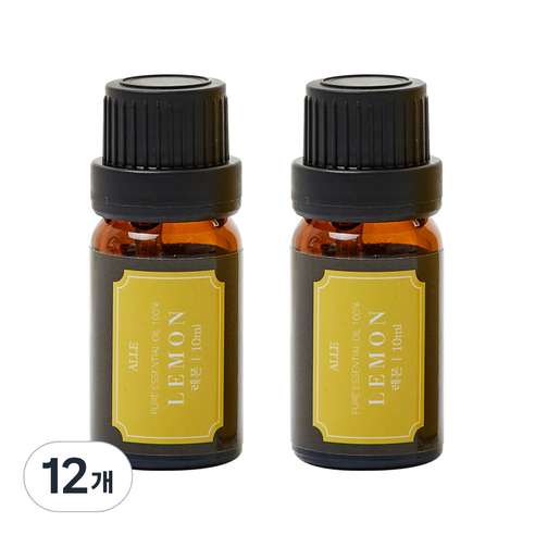 알레 비건 아로마 에센셜 오일 레몬 향, 10ml, 12개