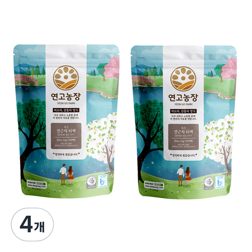 연고농장 연근차, 1g, 25개입, 4개, 1g