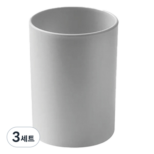 자석부착식 세면대 거꾸로 양치 컵 + 자석 세트, 그레이, 3세트