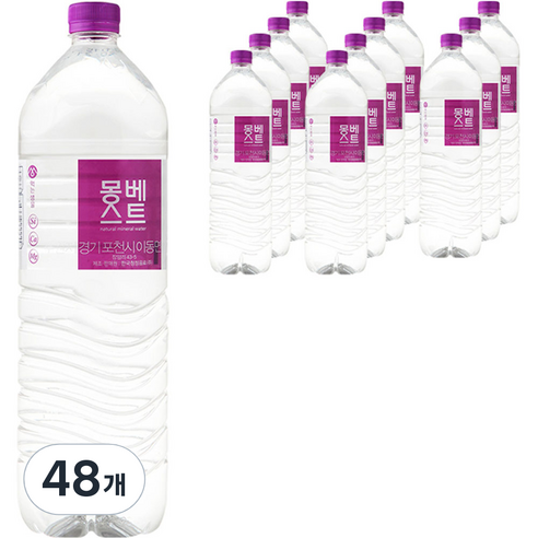 몽베스트 먹는샘물, 2L, 48개