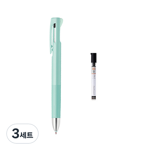 제브라 블렌 2+S 샤프 0.5mm + B샤프심, 블루그린(샤프바디), 3세트