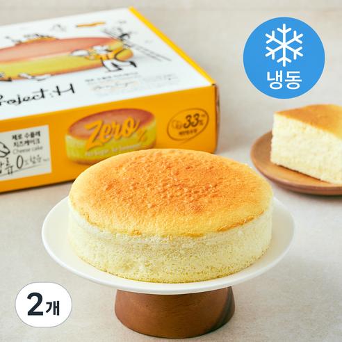 삼립 프로젝트H 제로 수플레 치즈케이크 (냉동), 305g, 2개