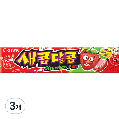 크라운 새콤달콤 딸기, 29g, 3개