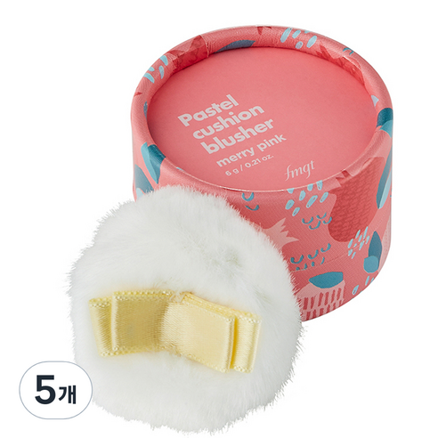 더페이스샵 파스텔 쿠션 블러셔 6g, 03 메리핑크, 5개