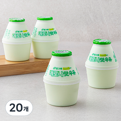 빙그레 메로나맛 우유, 240ml, 20개