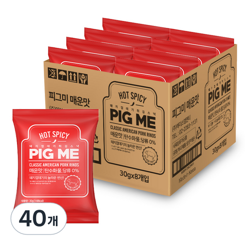 피그미 과자 매운맛, 30g, 40개