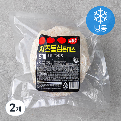 식자재왕 치즈 등심돈까스 (냉동), 900g, 2개