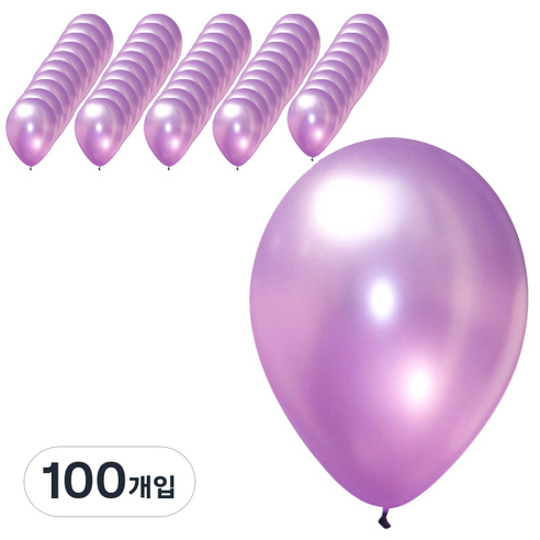 파티팡 라운드 풍선 30cm, 펄 라이트라벤더, 100개입