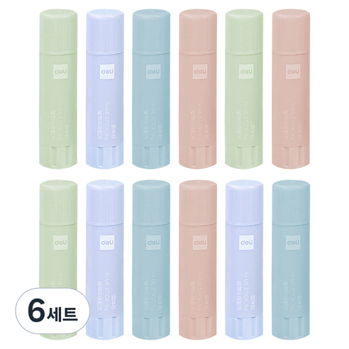 델리 옥수수분말 글루스틱 고체풀 4종 x 3세트, 6세트