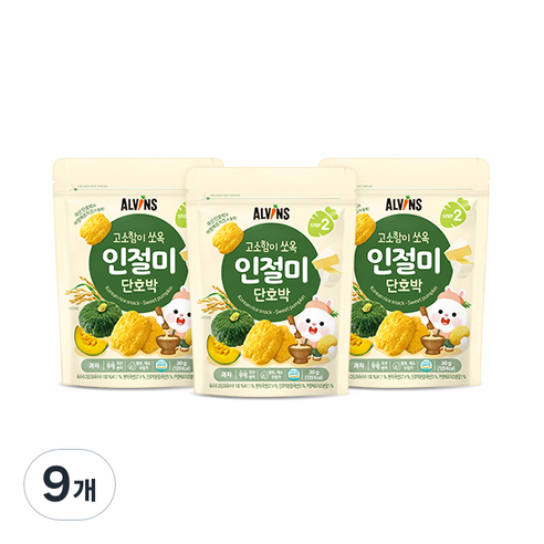 엘빈즈 고소함이 쏘옥 인절미과자, 단호박, 9개