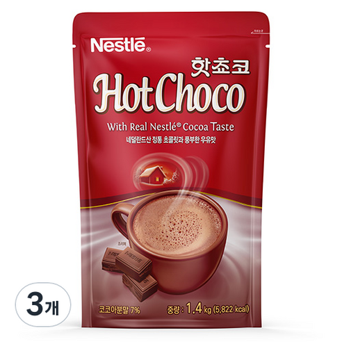 네슬레 핫초코 파우치, 1.4kg, 3개, 3개