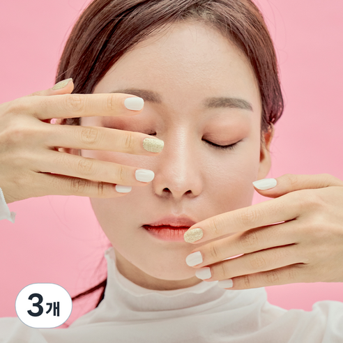 붙이는 젤네일 블링온 스티커, 3개, 코코넛밀크