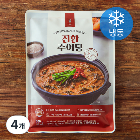 고른 진한 추어탕 (냉동), 500g, 4개