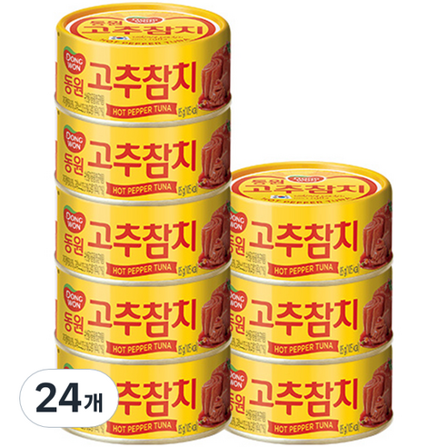 동원 고추 참치, 85g, 24개
