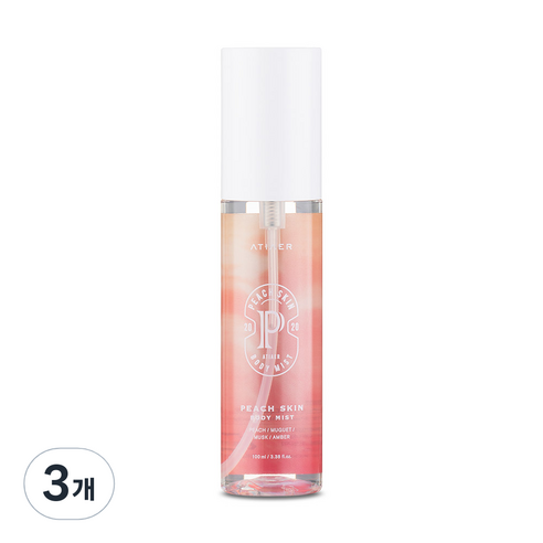 에티에르 피치스킨 바디미스트 복숭아향, 3개, 100ml