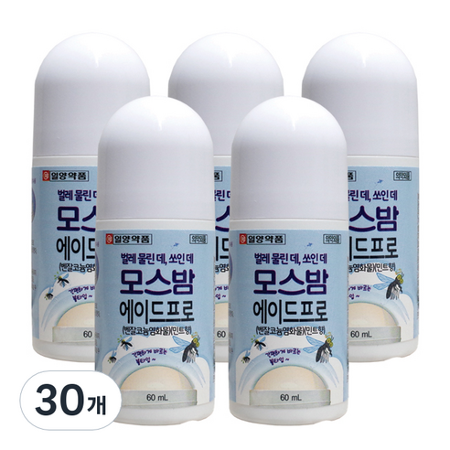 일양약품 벌레물린데 쏘인데 모스밤 에이드프로, 60ml, 30개