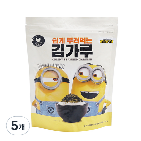 만전김 미니언즈 쉽게 뿌려먹는 김가루, 150g, 5개