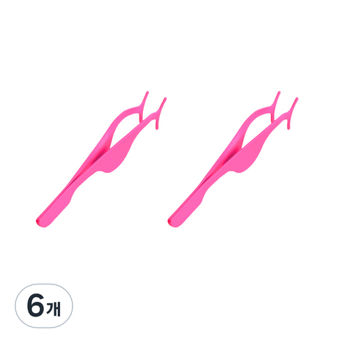 아파트32 마스카라 고정 속눈썹 집게, 랜덤발송, 6개