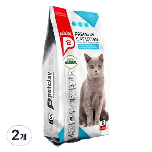 펫산 고양이 펫샌드 프리미엄 모래, 5L, 2개, 마르세유솝