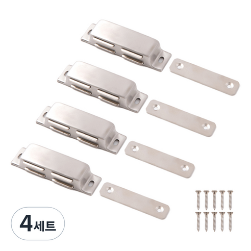 철물대장 스텐 자석 파워 빠찌링 4p 세트 헤어라인, 헤어라인-대(4개입), 4세트