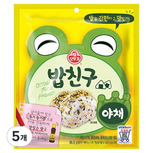 오뚜기 밥친구 야채, 36.3g, 5개
