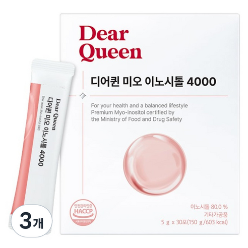 DearQueen 프롬바이오 미오 이노시톨 4000 150g, 3개, 30회분