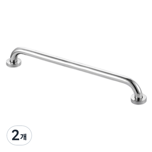 노인 욕실 안전바 30cm, 2개, 실버