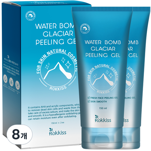 록키스 워터밤 빙하수 필링젤, 150ml, 8개