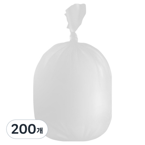 청소해결사 배접쓰레기 비닐봉투 백색, 200개, 50L