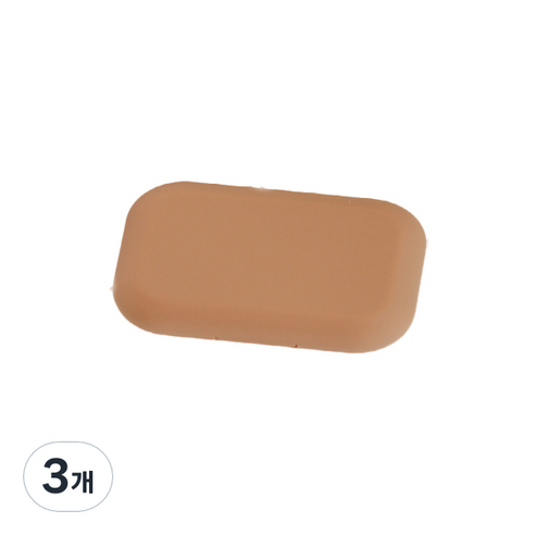 FTSY 휴대용 렌즈케이스 렌즈통, 브라운, 3개