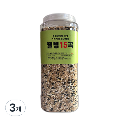 대한농산 통에담은 웰빙15곡, 2kg, 3개