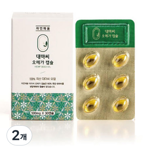 자연채움 대마씨 오메가 오일 캡슐, 2개, 15g