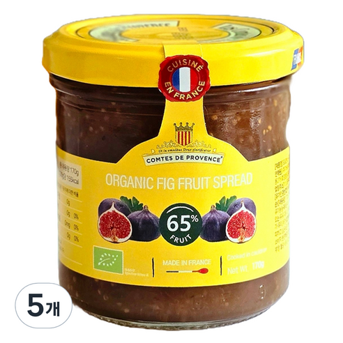 꼼드프로방스 유기농 무화과 잼, 170g, 5개
