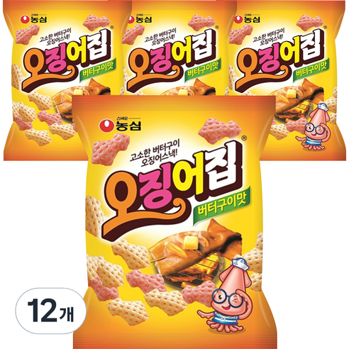 농심 오징어집, 83g, 12개
