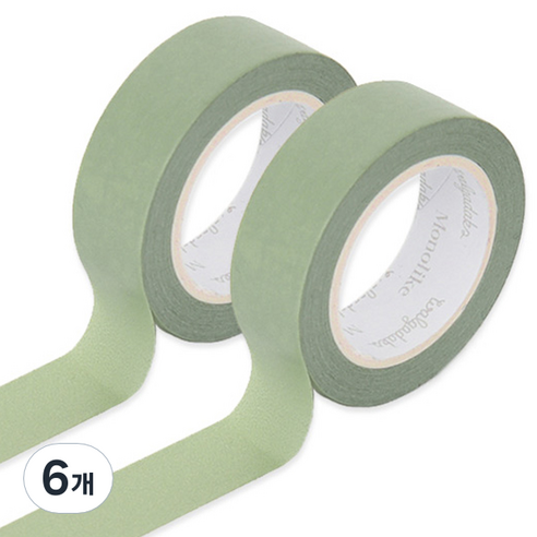 모노라이크 아르떼 마스킹 테이프, 517 Green lawn,, 6개