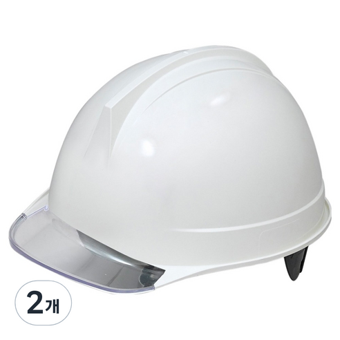 동명 건설현장 공사장 머리보호 투구형 투명창 안전모 아이보리 DMS-D-3002(AM-831), 2개