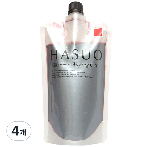 하수오 헤어용 왁싱큐어 500g, 레드, 4개