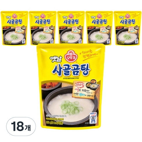 오뚜기 옛날 사골곰탕 국물, 350ml, 18개