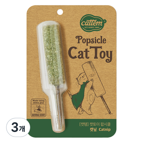 캣템 고양이 팝시클 장난감 2 x 13 cm, 3개, 캣닢