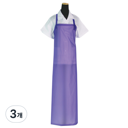 에이앤지 우레탄 H형 앞치마 대, 반투명 보라, 3개
