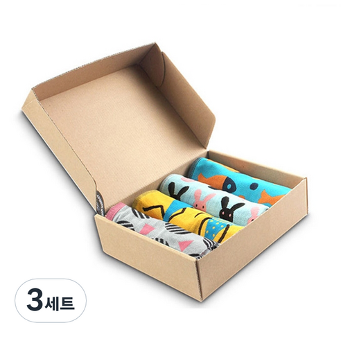 퓨어썬데이 북유럽풍 일러스트 주방타올 선물세트, TYPE A, 3세트