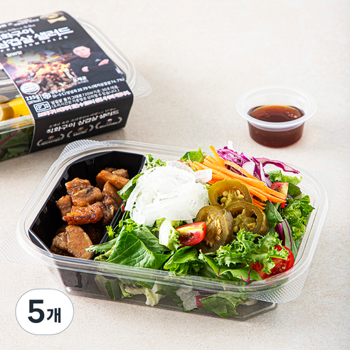 All바른농장 직화구이 삼겹살 샐러드 갈비맛, 235g, 5개