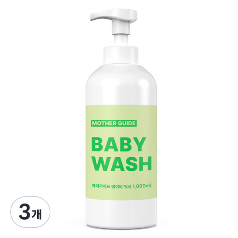 마더가이드 탑투토 베이비워시 올인원클렌저, 3개, 1000ml